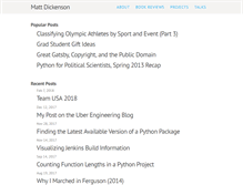 Tablet Screenshot of mattdickenson.com